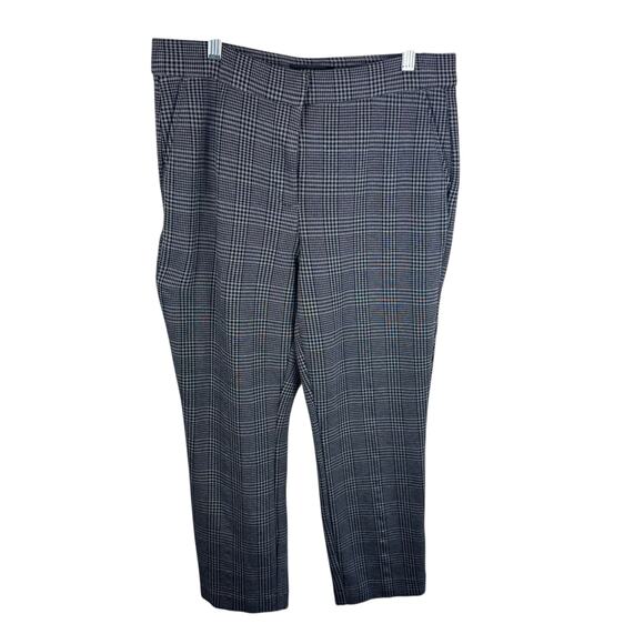 Banana Republic Pants - Banana Republic Black White Houndstooth Cropped High Rise Dress Pants Trousers 8